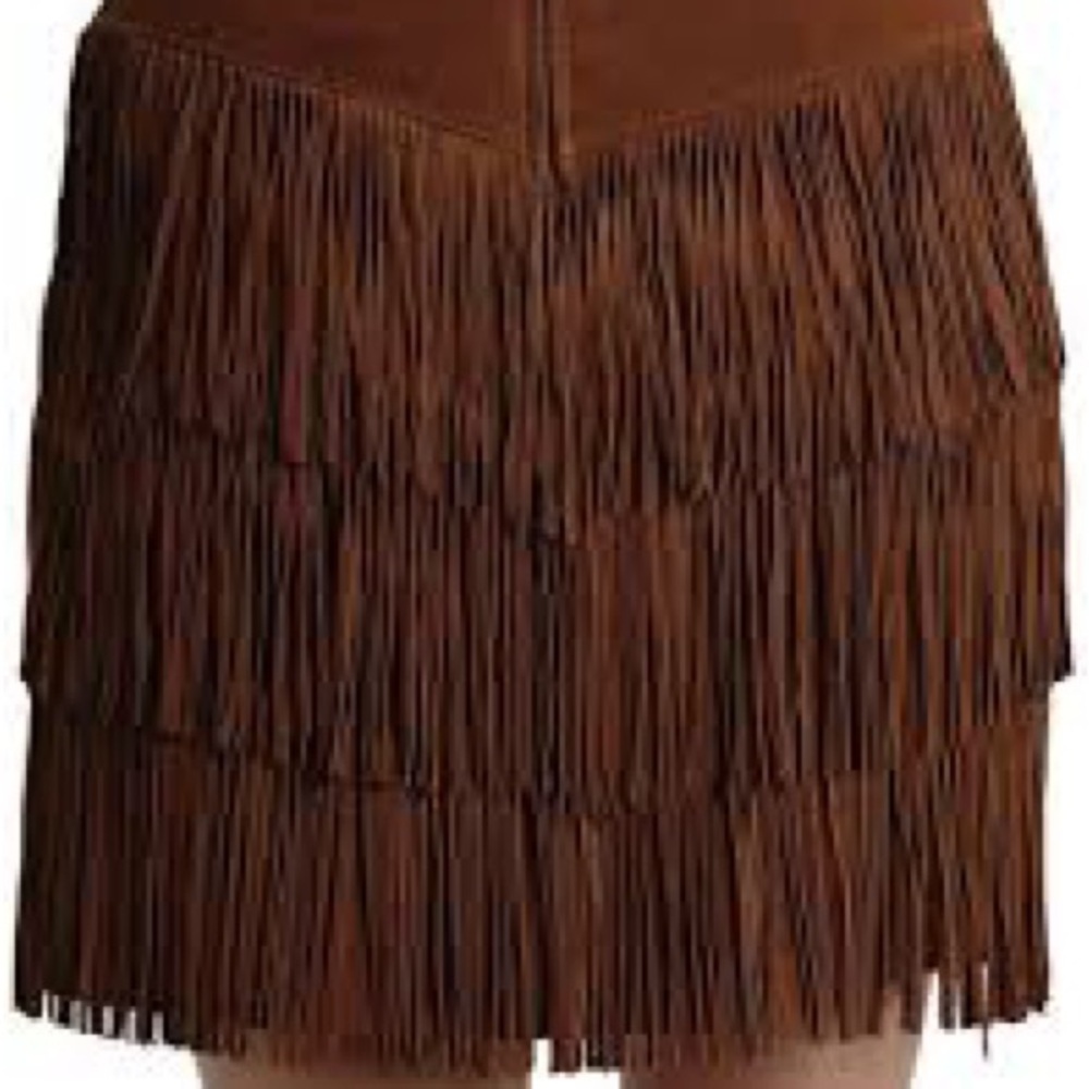 Stetson leather Fringe Skirt